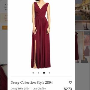 Dessy Collection Bridesmaid Dress in Burgundy